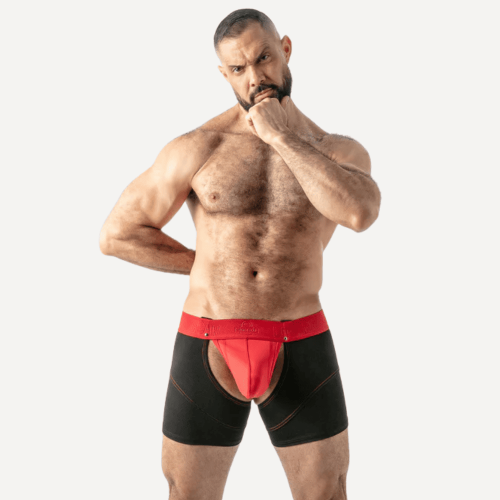 Locker Gear Open Access Short Chaps Red