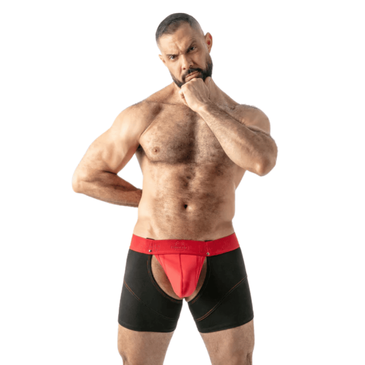 Locker Gear Open Access Short Chaps Red