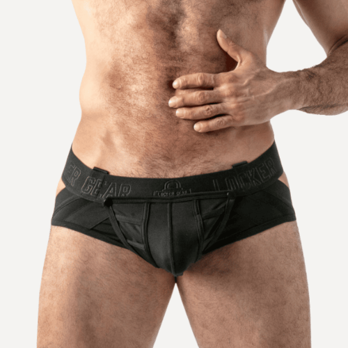 Locker Gear Open Access Jock Brief Black