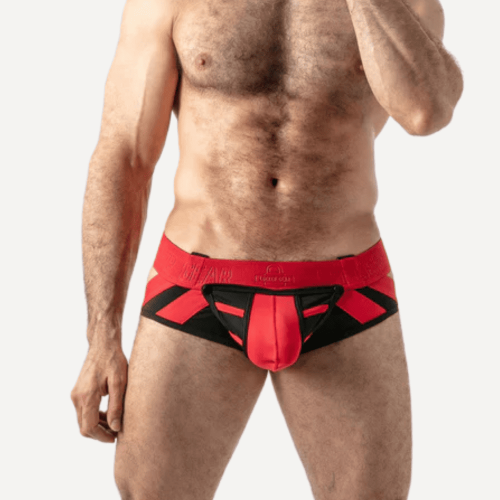Locker Gear Open Access Jock Brief Red