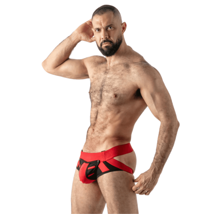Locker Gear Open Access Jock Brief Red