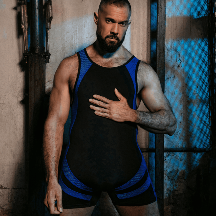 Locker Gear Open Access Singlet Blue