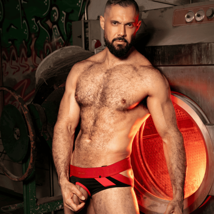 Locker Gear Open Access Jock Brief Red