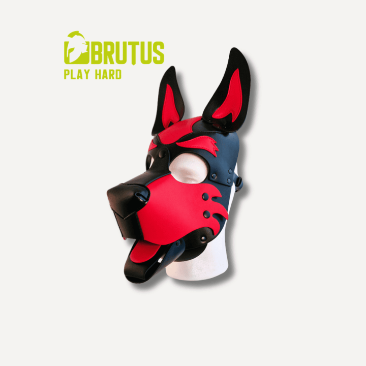 BRUTUS Vegan Pup Hood Black-Red