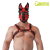 BRUTUS Vegan Pup Hood Black-Red