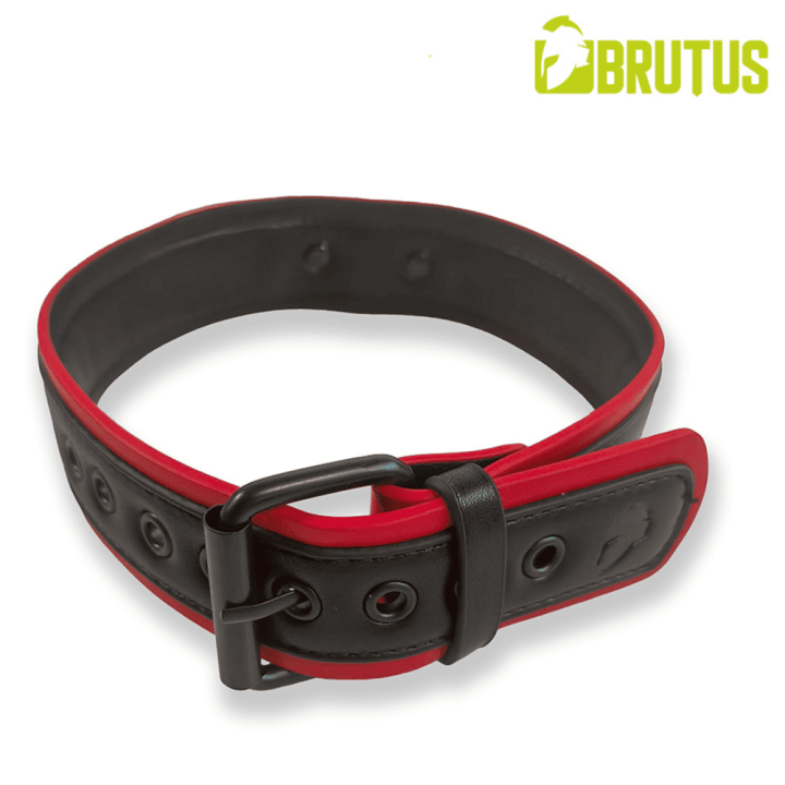 BRUTUS Vegan Puppy Collar Black-Red