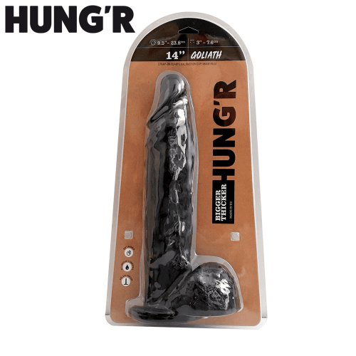 HUNG'R GOLIATH Dildo Black 14 inch / 36 cm / Ø 7.6 cm