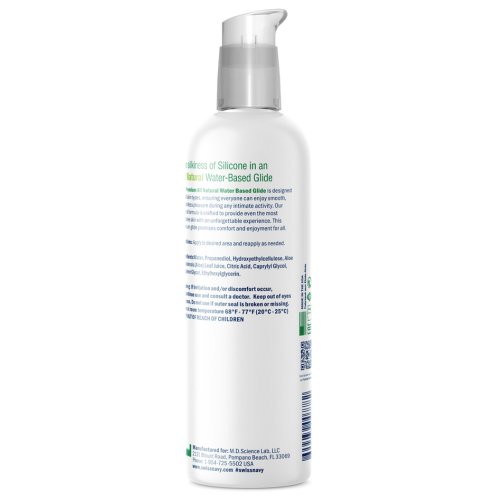 Swiss Navy Natural - Premium All Natural Waterbased Lubricant - 8 fl oz / 236 ml