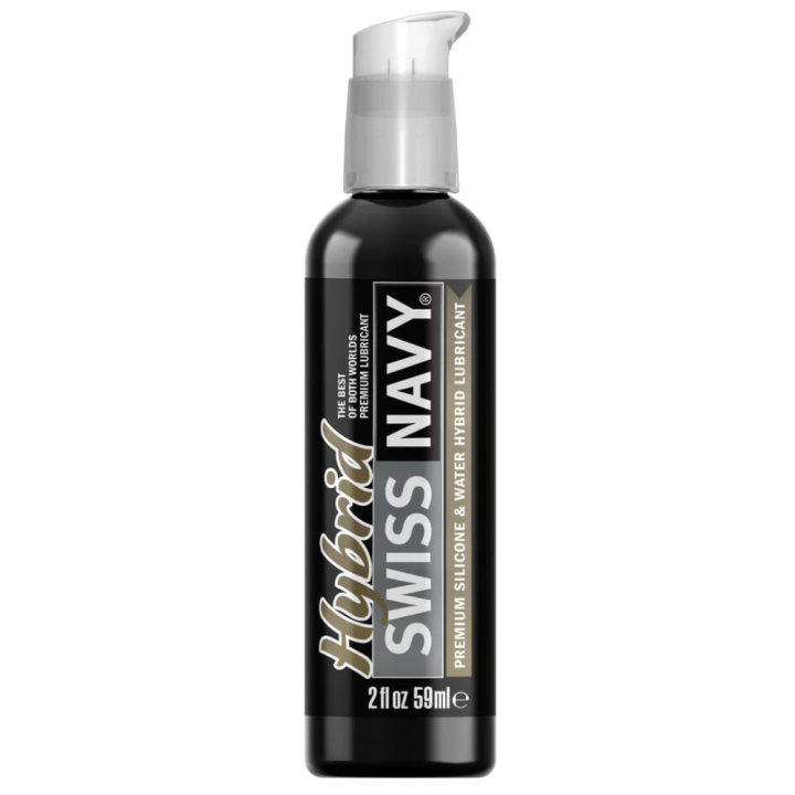 Swiss Navy Hybrid - Premium Silicone and Water Hybrid Lubricant - 2 fl oz / 59 ml