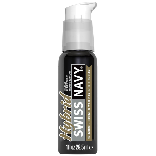 Swiss Navy Hybrid - Premium Silicone and Water Hybrid Lubricant - 1 fl oz / 29,5 ml