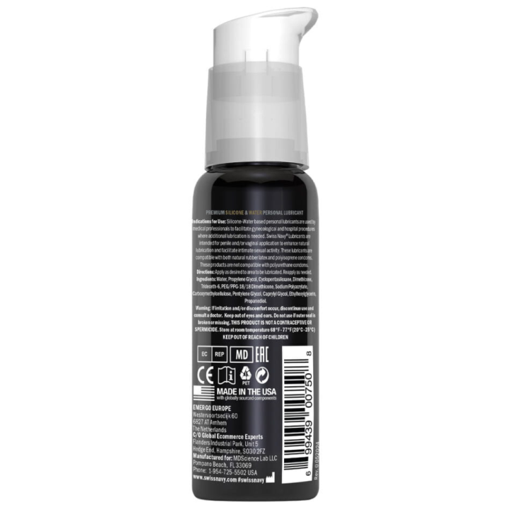 Swiss Navy Hybrid - Premium Silicone and Water Hybrid Lubricant - 1 fl oz / 29,5 ml