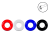 Cockring Set of 4 - Multicolor