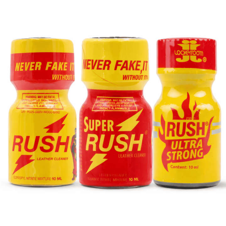 ZESTAW POPPERSÓW RUSH ULTRA STRONG + RUSH + SUPER RUSH