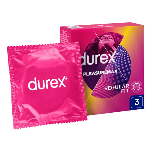DUREX prezerwatywy PLEASUREMAX 3szt. prążkowane z wypustkami