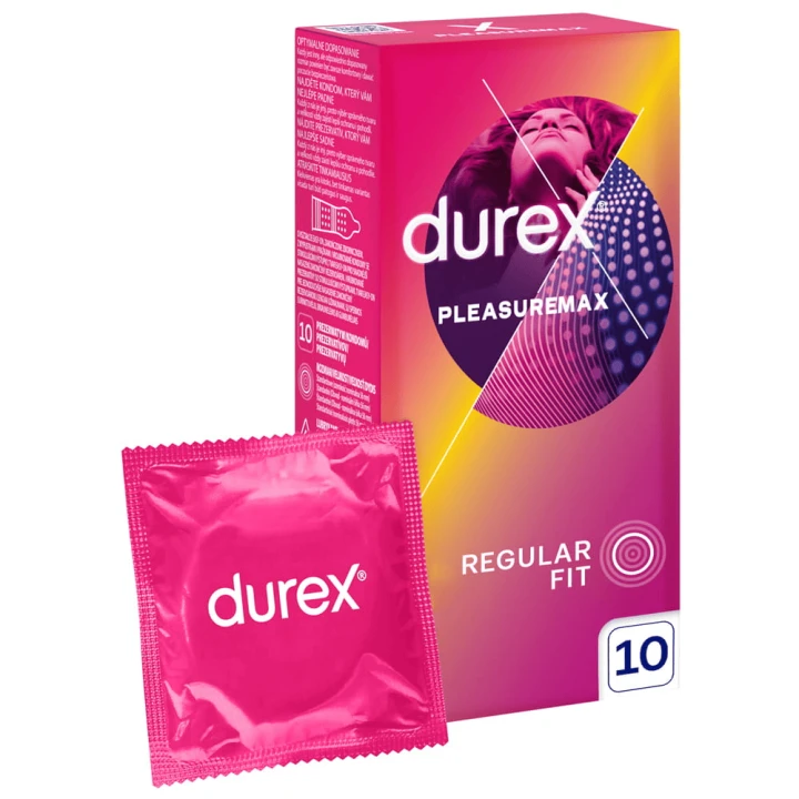 DUREX prezerwatywy PLEASUREMAX 10 szt. prążkowane z wypustkami