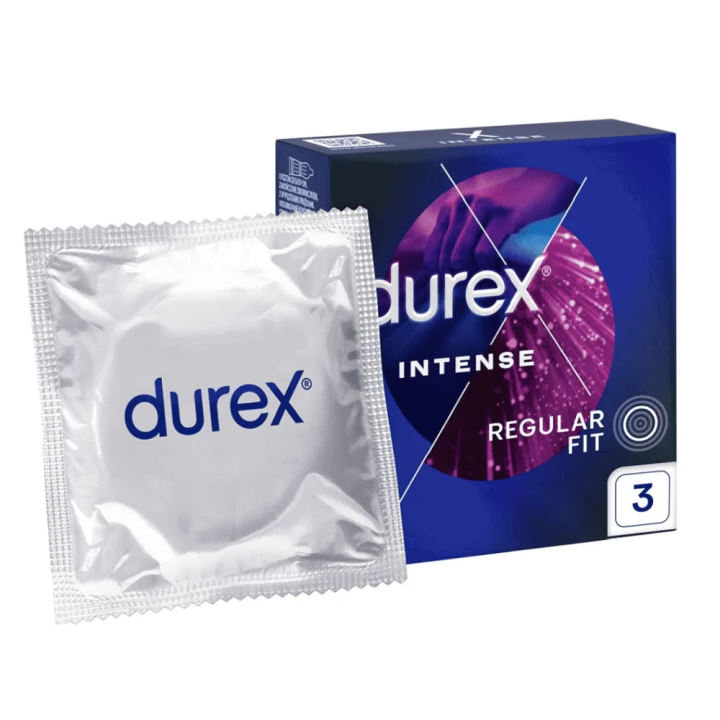 Prezerwatywy Durex Intense z wypustkami prążkami i żelem stymulującym 3 szt