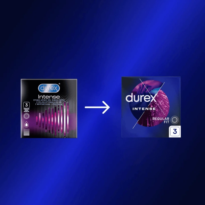 Prezerwatywy Durex Intense z wypustkami prążkami i żelem stymulującym 3 szt
