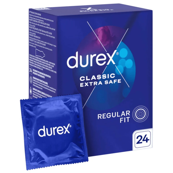 Durex Extra Safe prezerwatywy grubsze, dodatkowo nawilżane 24 szt.