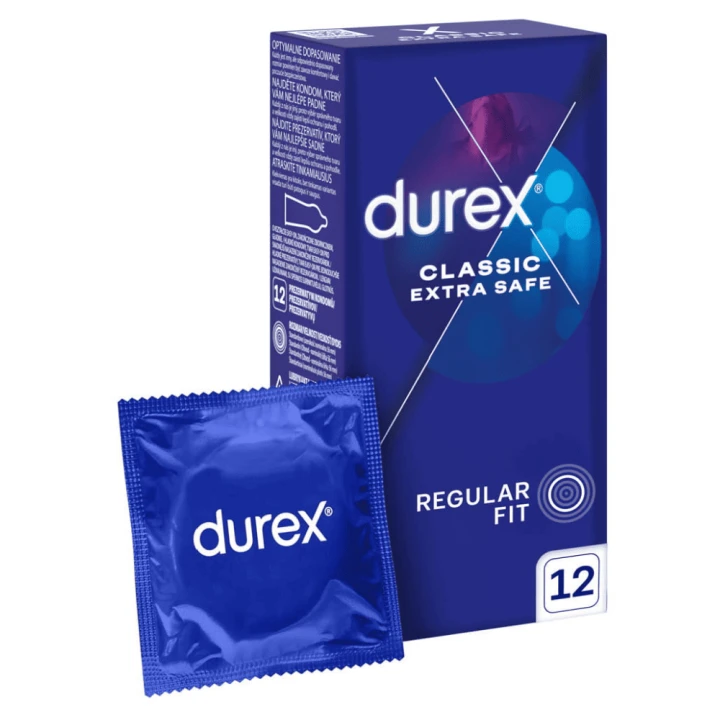 Durex Extra Safe prezerwatywy grubsze, dodatkowo nawilżane 12 szt.