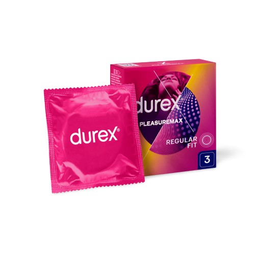DUREX prezerwatywy PLEASUREMAX 3szt. prążkowane z wypustkami