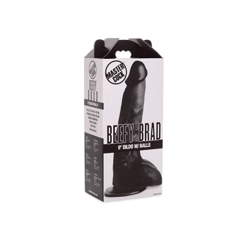 Beefy Brad - Dildo z jądrami Dildo with Balls - 9" / 23 cm Black