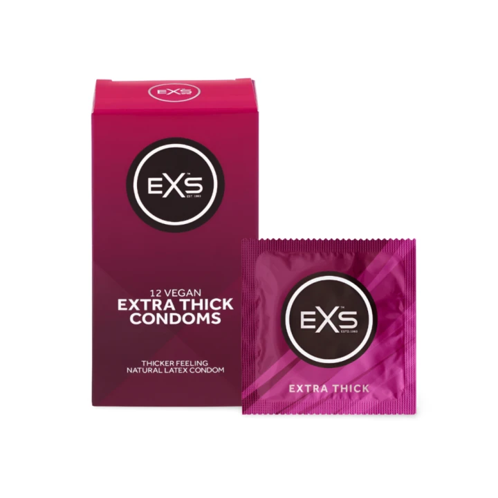 Prezerwatywy o Zwiększonej Grubości EXS Extra Thick Condoms 12 x 53 mm