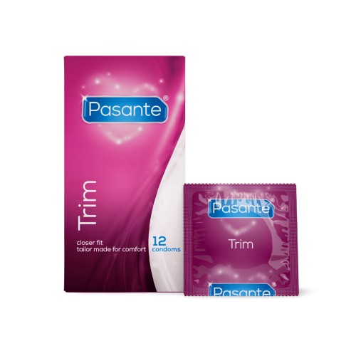 Pasante Trim prezerwatywy ściśle przylegające Narrow Condoms x12