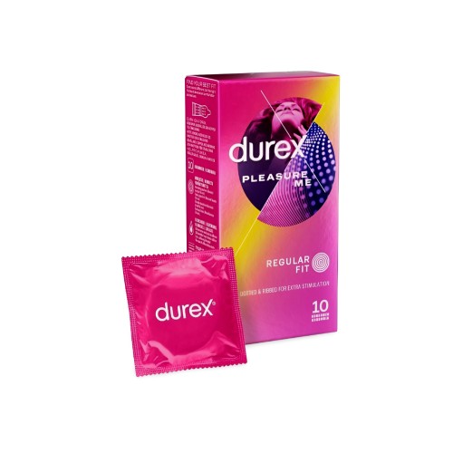 Durex prążkowane prezerwatywy z wypustkami Pleasure Me Ribbed Condoms x10