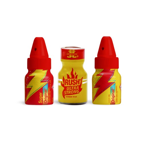 ZESTAW POPPERSÓW RUSH ULTRA STRONG + THE ORIGINAL SUPER + THE ORIGINAL