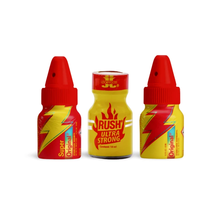 ZESTAW POPPERSÓW RUSH ULTRA STRONG + THE ORIGINAL SUPER + THE ORIGINAL