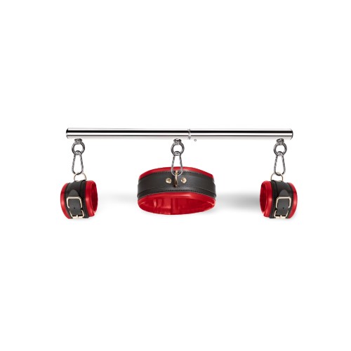 Simply Dom Red and Black Restraint Kit with Collar and Cuffs