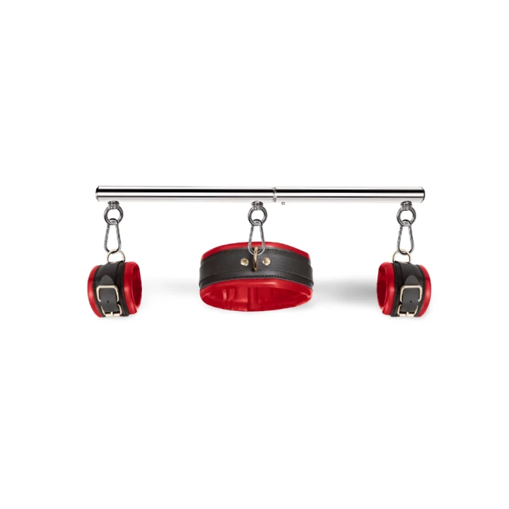 Simply Dom Red and Black Restraint Kit with Collar and Cuffs