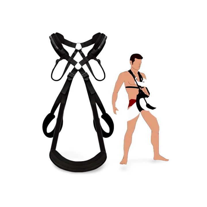 Black Duo Fuck Support Harness