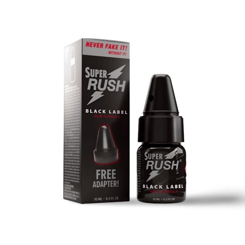Poppers SUPER RUSH Black Label 10 ml + Adapter