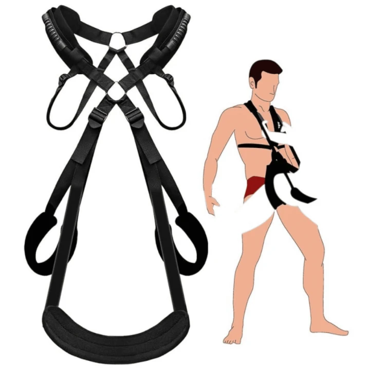 Black Duo Fuck Support Harness