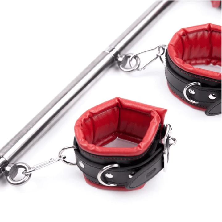 Simply Dom Red and Black Restraint Kit with Collar and Cuffs