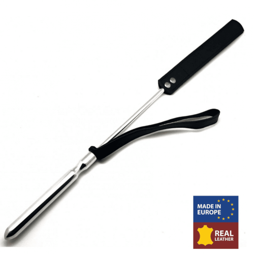 Whip - Metal / Leather - 52cm