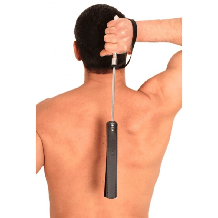 Whip - Metal / Leather - 52cm