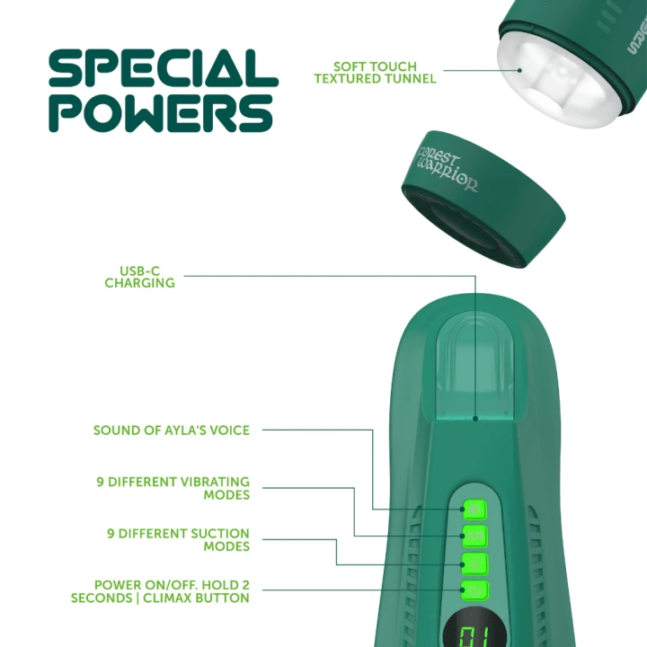 Ayla  Forest Warrior  Multi Function Masturbator