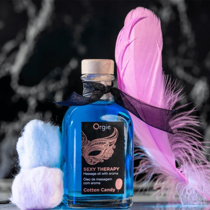 Zestaw do masażu Kissable Massage Oil SEXY THERAPY Cotton Candy 100ml