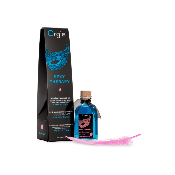 Zestaw do masażu Kissable Massage Oil SEXY THERAPY Cotton Candy 100ml