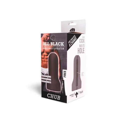 Masturbator All Black - Real Skin Touch Masturbator - Chub