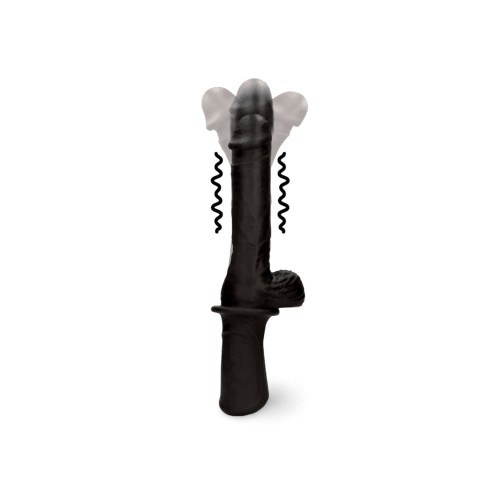 Hand Held Liquid Silicone Vibrating and Thrusting Sex Machine - Black