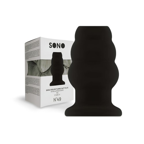 Hollow Tunnel Butt Plug 3 inch black - SONO No.49