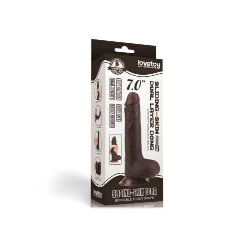 Sliding Skin Dildo 13 x 3.5cm Brown