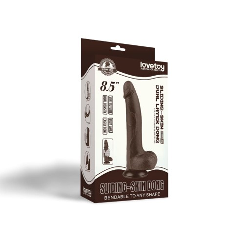 Realistyczne dildo z ruchomą skórą Dildo with Sliding Skin Purse 17 x 4cm Black