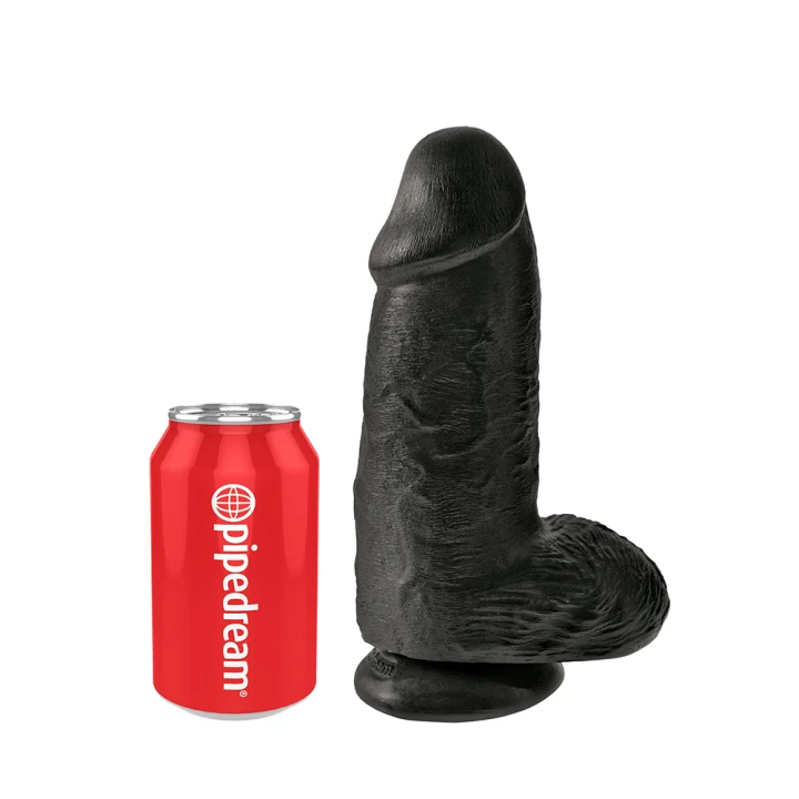 King Cock 9 Inch Chubby Cock (23 cm) - Black