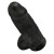 King Cock 9 Inch Chubby Cock (23 cm) - Black