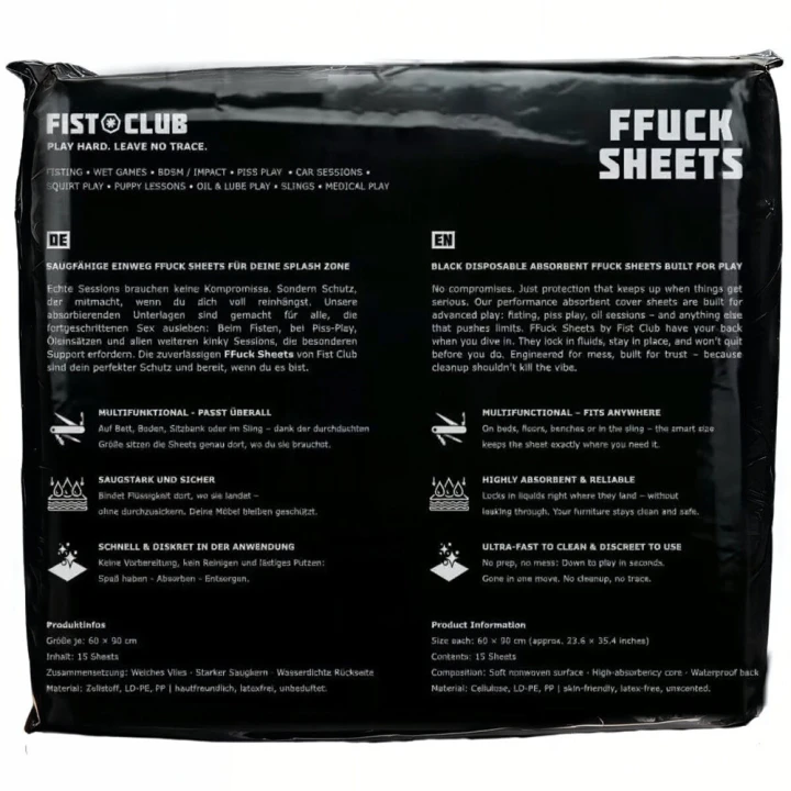 Fist Club FFUCK SHEETS High Performance Absorbers 15-Pack