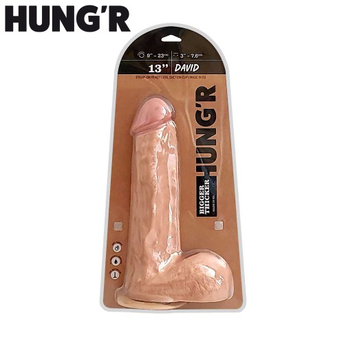 HUNG'R DAVID Dildo Light 13 inch / 33 cm /  7.6 cm